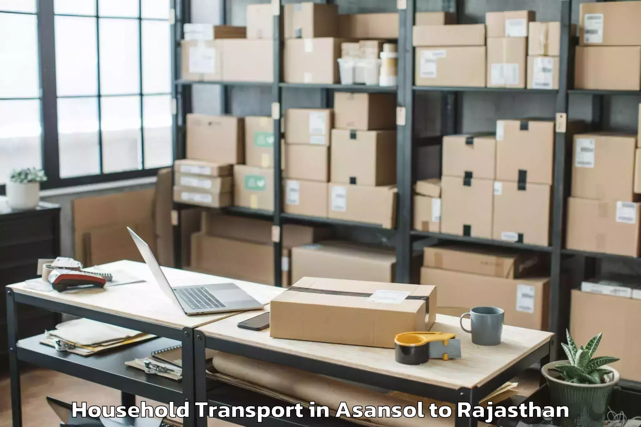 Book Asansol to Kapasan Household Transport Online